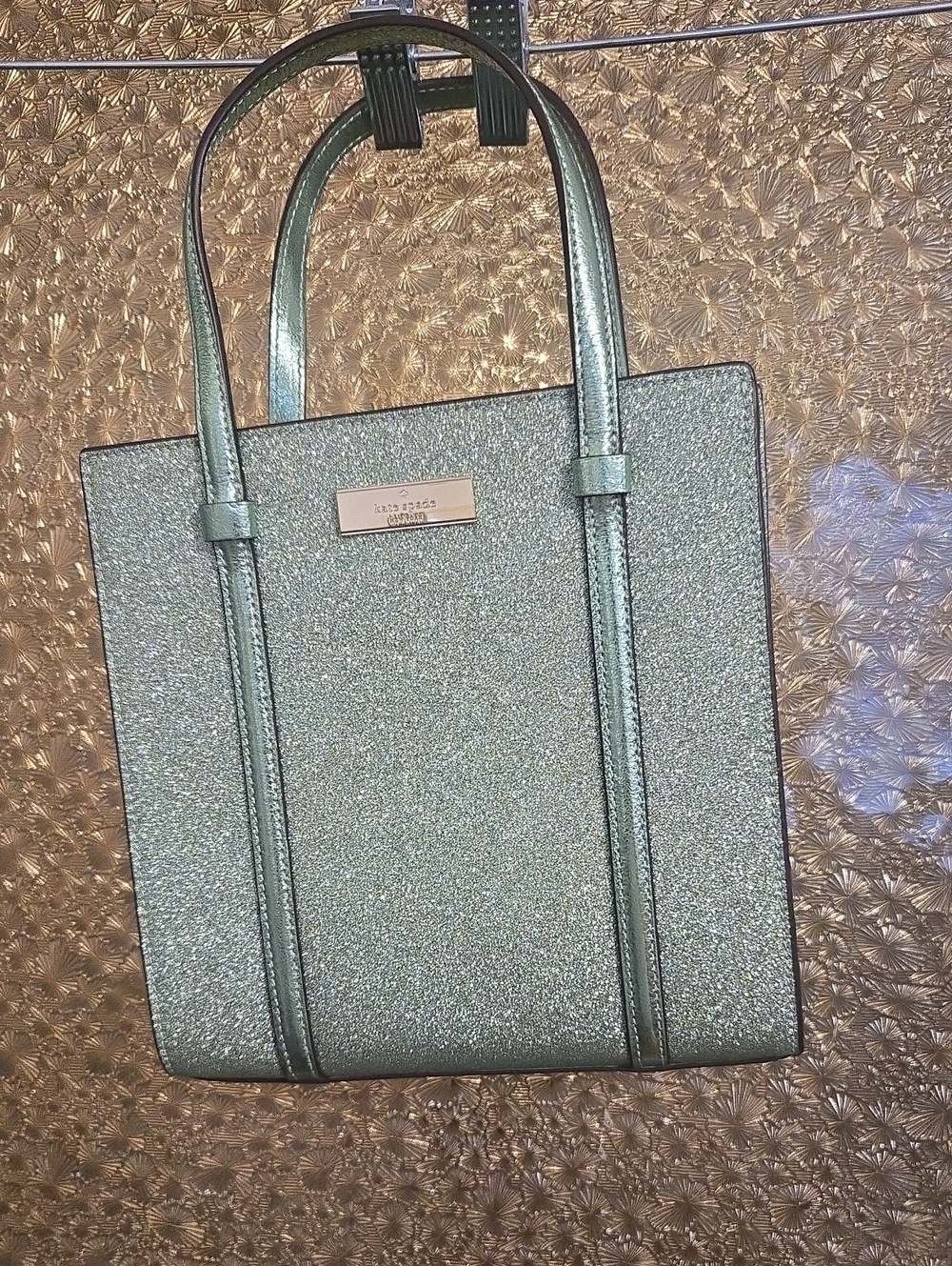 kate spade Metallic Mint Glitter Mini Tote